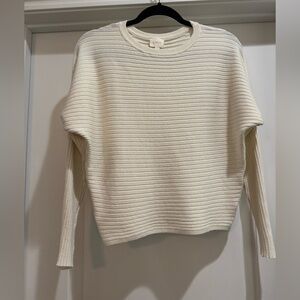 Cyrus Ribbed White Sweater